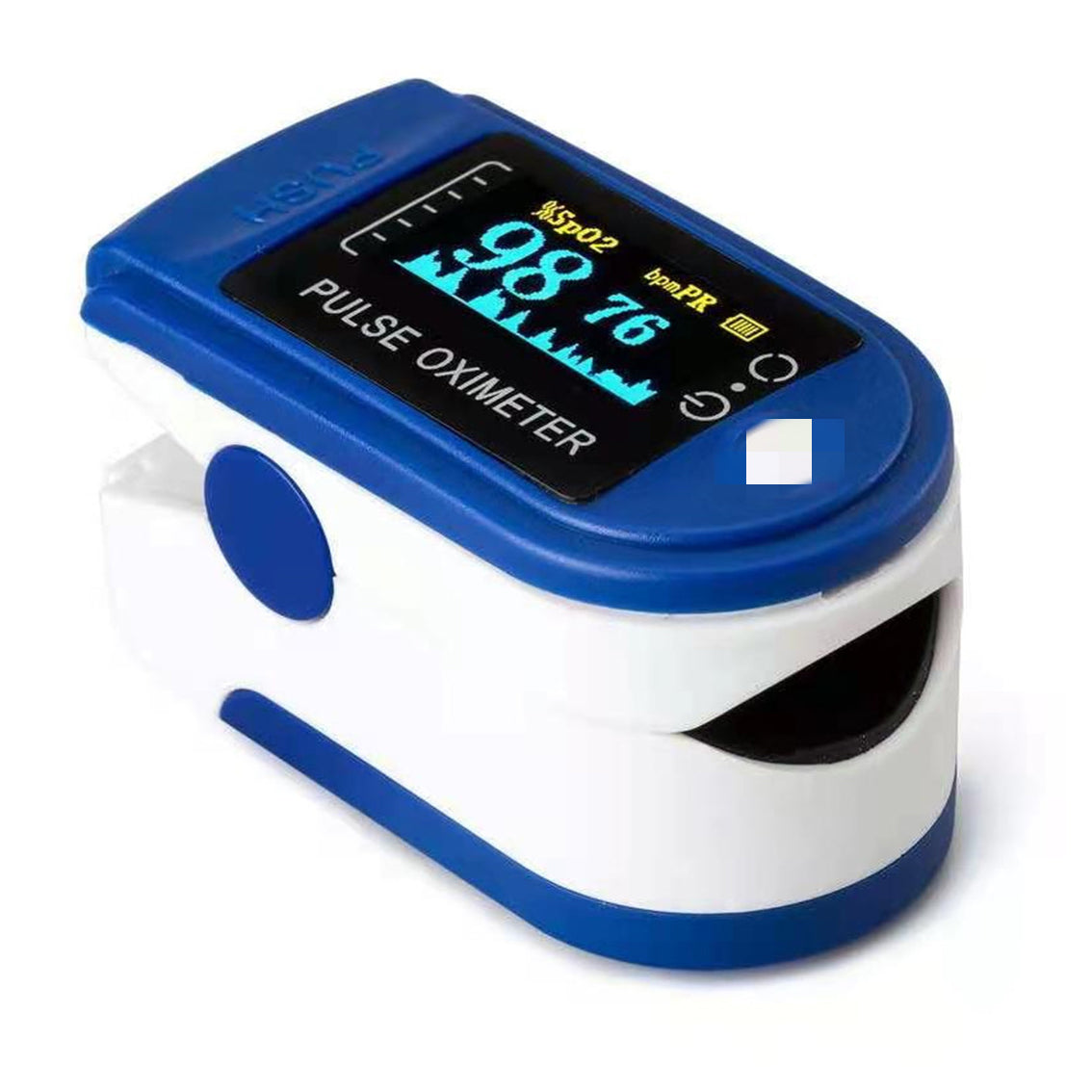 Fingertip Pulse Oximeter Blood Oxygen Saturation Monitor with Lanyard Bluetooth mobile connect OLD Dual color Screen for Heart Rate and SpO2 Level