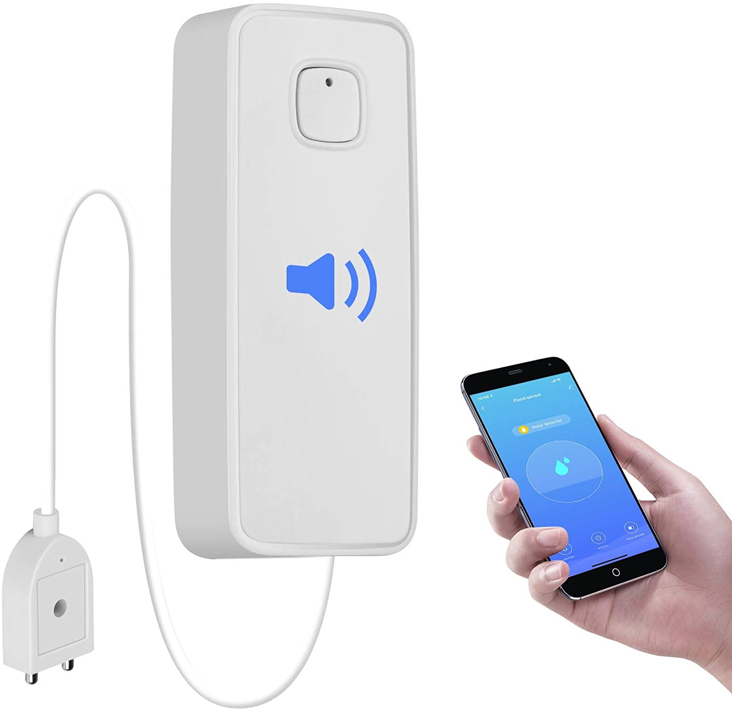 WiFi Water Sensor Alarm with Water Leak Detector