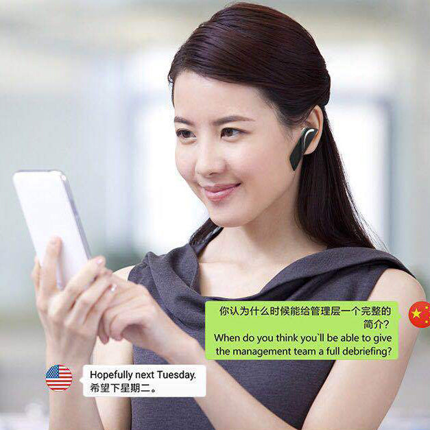 26 Language Voice Translator Earhook Bluetooth Real Time