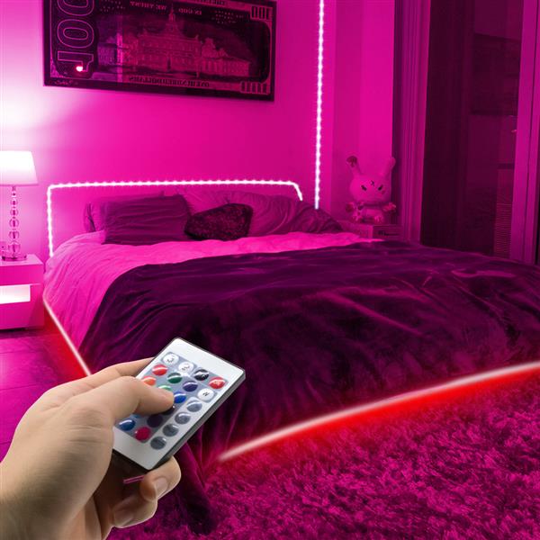 12V-5050 RGB Wifi Remote Control 10 Meters 24 Keys 300 Lights (40W) Light Strip Dual Disk