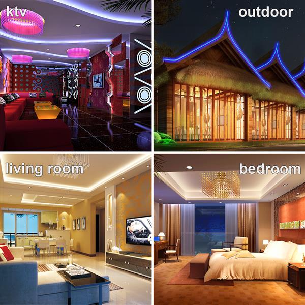12V-5050 RGB Wifi Remote Control 10 Meters 24 Keys 300 Lights (40W) Light Strip Dual Disk