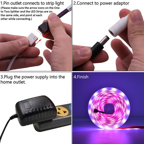 12V-5050 RGB Wifi Remote Control 10 Meters 24 Keys 300 Lights (40W) Light Strip Dual Disk