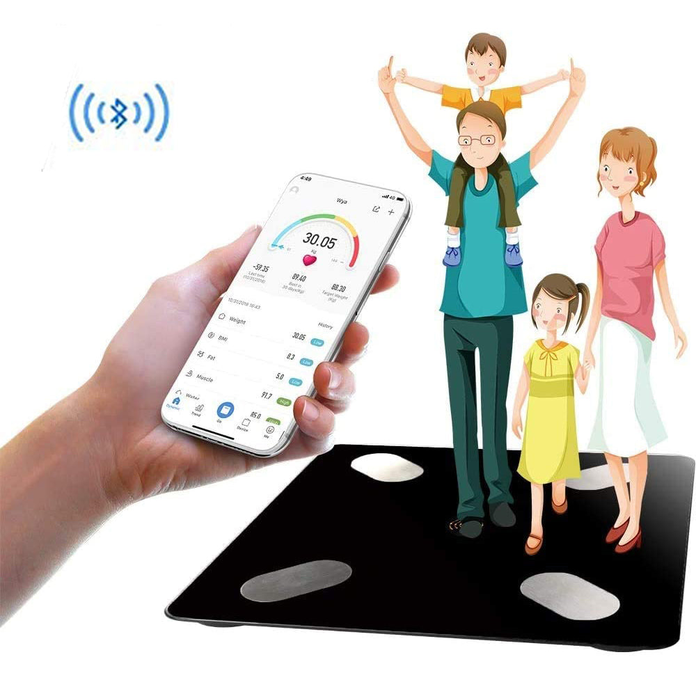 Bluetooth Scale USB Rechargeable Body Weight Measurer