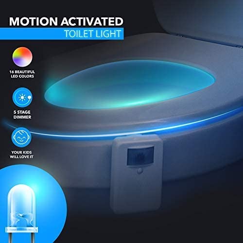 8/16 Colors Smart Toilet Seat Night Light with PIR Motion Sensor