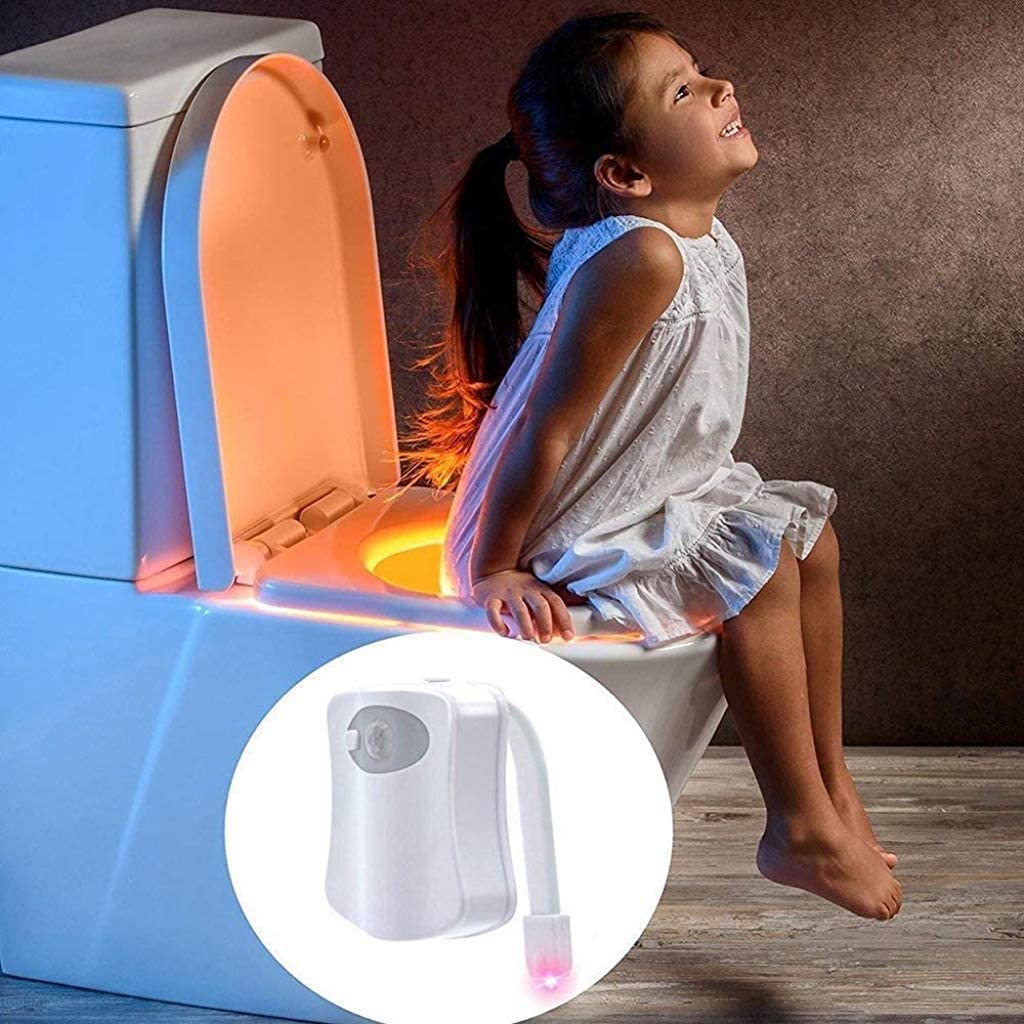 8/16 Colors Smart Toilet Seat Night Light with PIR Motion Sensor