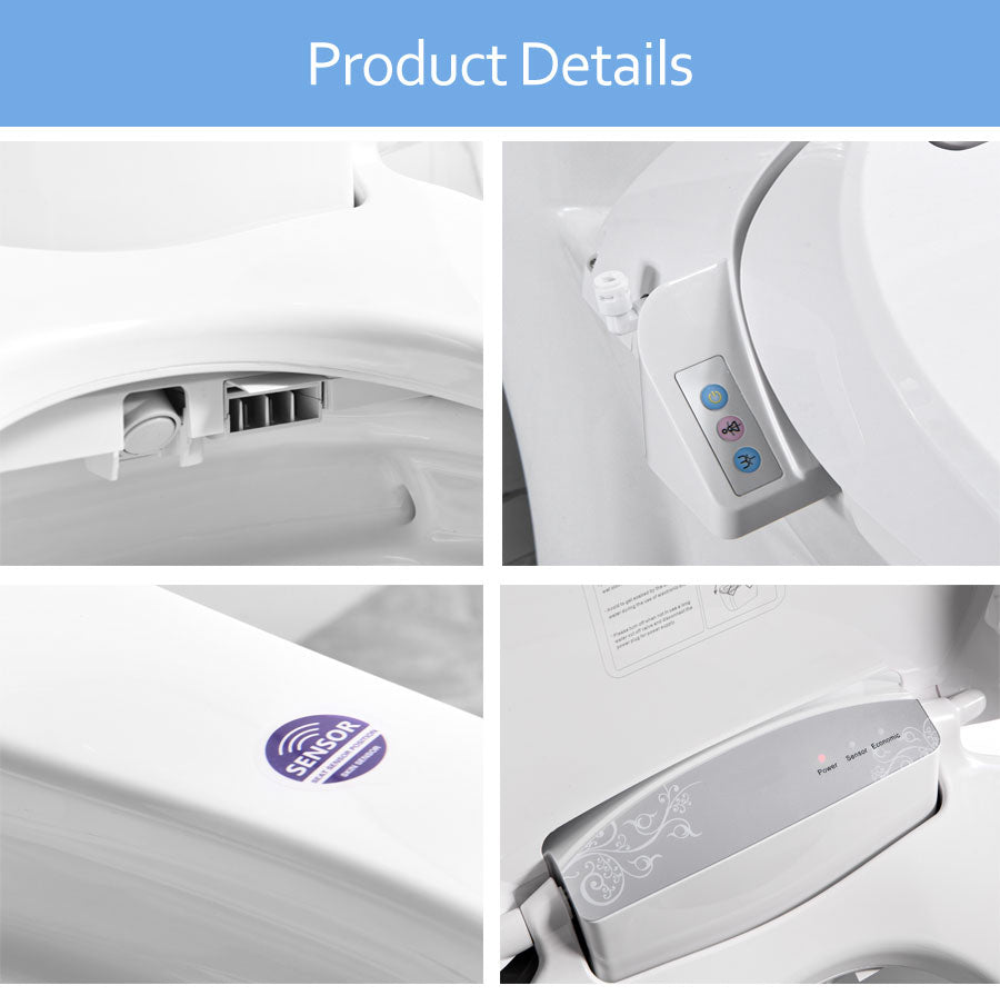 Smart Toilet Seat Cover with Clean Dry Seat-heating