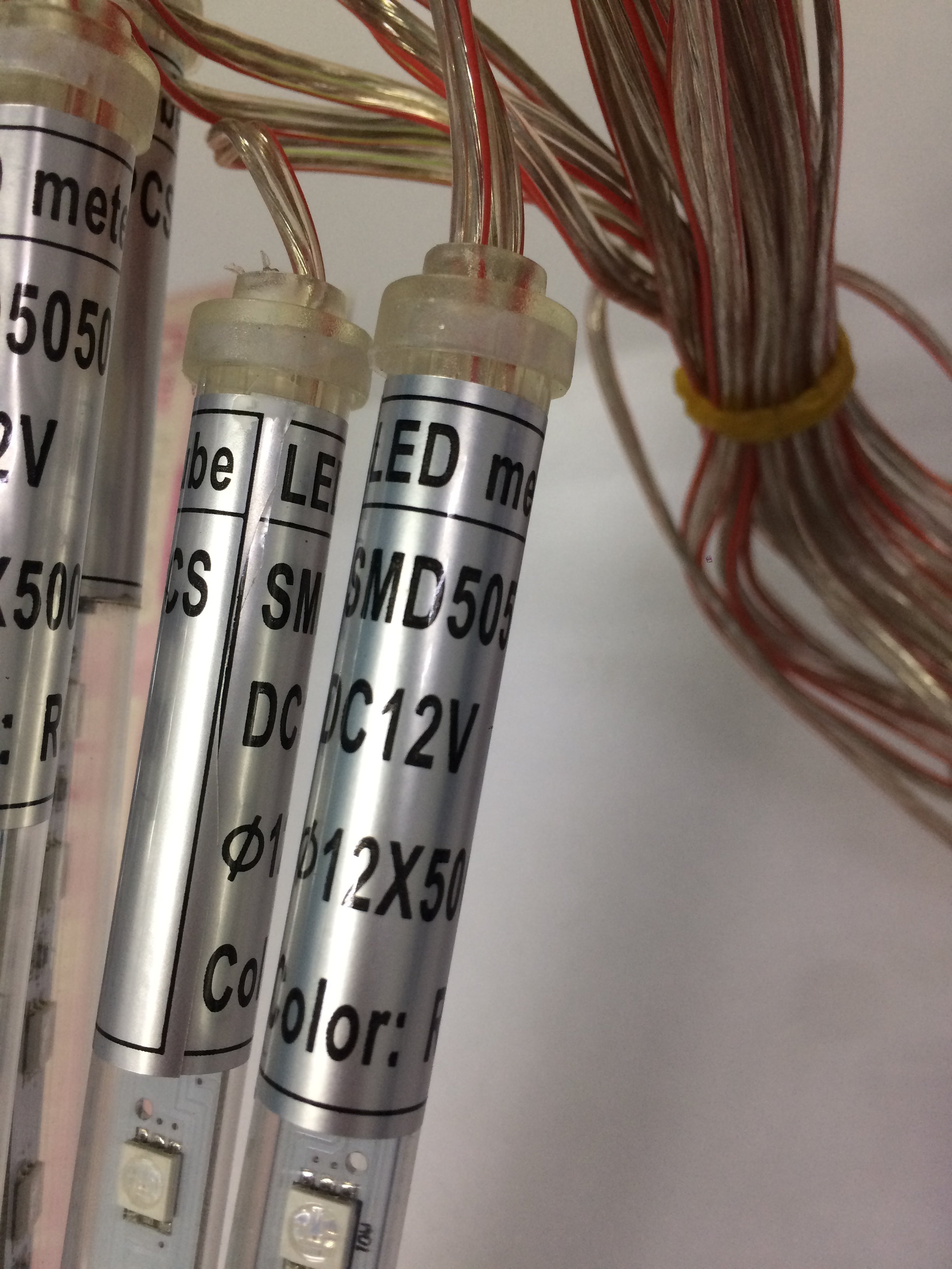 RGB LED Meteor Tube Lamp with US Plug power supply AC85-265V Input 500mm length 4W Decorative Lighting SMD5050 60LEDs