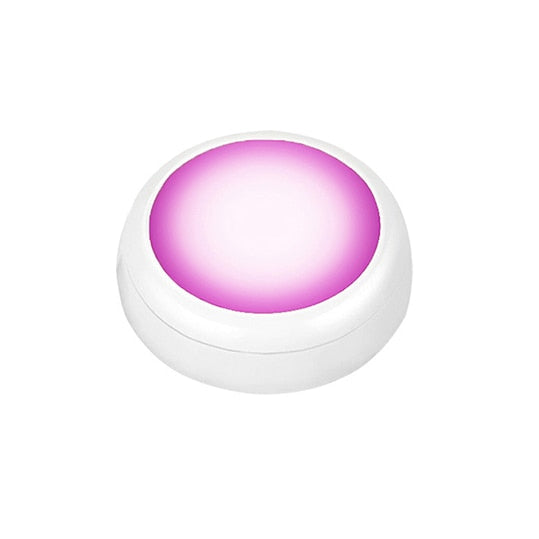 LED Cabinet Light battery RGB  Color  Puck Lights Dimmable Under Shelf Kitchen  Counter Lighting remote controller night light