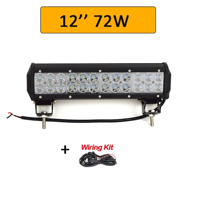 12'' 22'' 20inch 12V 24V offroad led light bar Spot Flood Combo 20'' 126W led Work Light for Jeep Car 4WD Truck SUV ATV