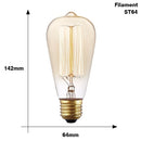 Retro Edison Light Bulb E27 220V 40W ST64 G80 G95 T10 T45 T185 A19 A60 Filament Incandescent Ampoule Bulbs Vintage Edison Lamp