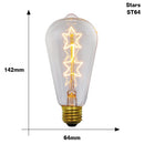 Retro Edison Light Bulb E27 220V 40W ST64 G80 G95 T10 T45 T185 A19 A60 Filament Incandescent Ampoule Bulbs Vintage Edison Lamp