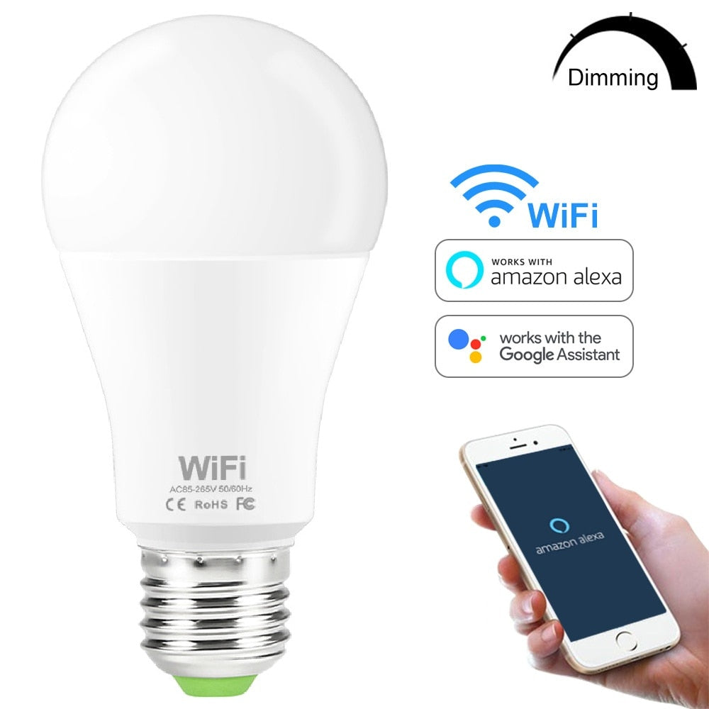 WiFi 15W Smart LED Light Bulb with E27 B22 base