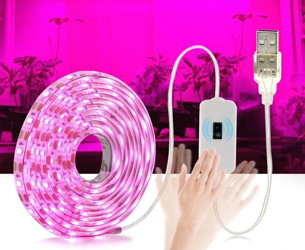 LED Grow Light Full Spectrum USB Grow Light Strip 0.5m 1m 2m 3m 2835 SMD DC5V LED Phyto Tape for Seed Plants Flowers Greenhouses