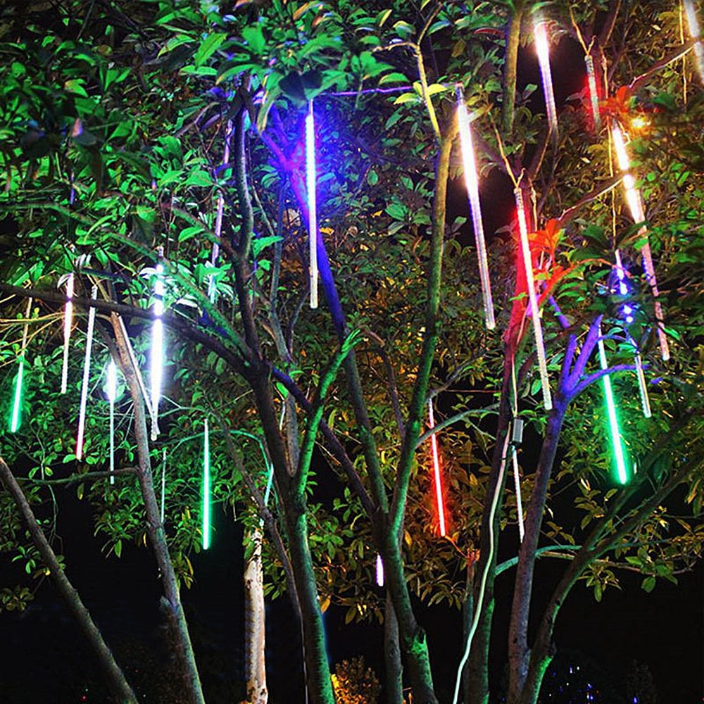 30CM 50CM Meteor Shower Rain Tubes String Lights LED Falling Snow Christmas Tree Wedding Garden Decoration Lamp