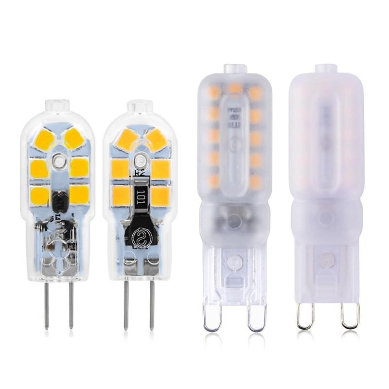 2pcs/lot G4 G9 LED Lamp Mini LED Bulb AC 220V DC 12V SMD2835 Spotlight Chandelier High Quality Lighting Replace Halogen Lamps