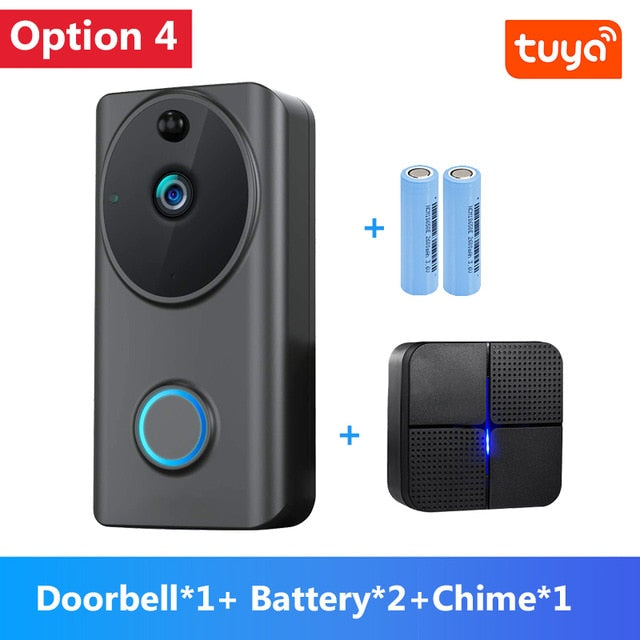 1080P Video Doorbell Wifi Smart Home Tuya App Phone Call Audio Intercom Wireless Door Bell Camera