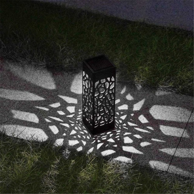 Solar Lawn Light Decoration Garden Hollow Lawn Lamp Outdoor Soalr Garden Lights Pathway Light Waterproof Garden Solar LED Light