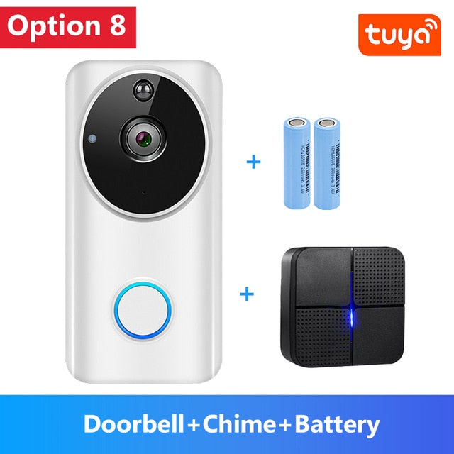 1080P Video Doorbell Wifi Smart Home Tuya App Phone Call Audio Intercom Wireless Door Bell Camera