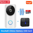 1080P Video Doorbell Wifi Smart Home Tuya App Phone Call Audio Intercom Wireless Door Bell Camera