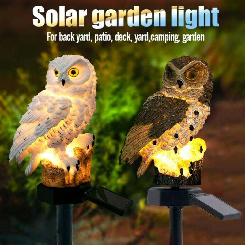 Solar Powered Garden LED Lights Owl Animal Pixie Lawn Ornament Waterproof Lamp Unique Christmas Lights Outdoor Solar Lamps ✈