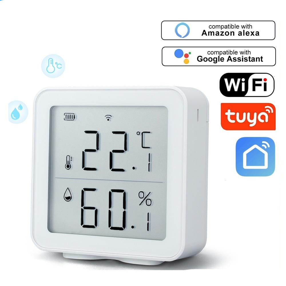 Tuya WIFI Temperature and Humidity Sensor Indoor Hygrometer Thermometer Detector Support Alexa Google Home smart life