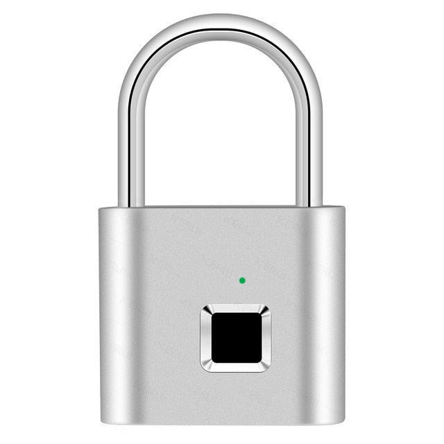 Keyless USB Charging Fingerprint Lock Smart Padlock door lock 0.1sec Unlock Portable Anti-theft Fingerprint Padlock Zinc