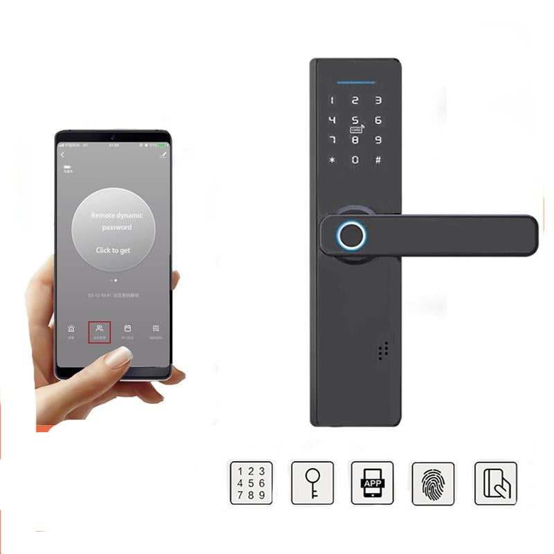 Tuya APP Smart Home Door Lock Fingerprint Lock Fechadura Eletronica WiFi Smart Lock Digital Lock Password RFID Unlock,Home Lock