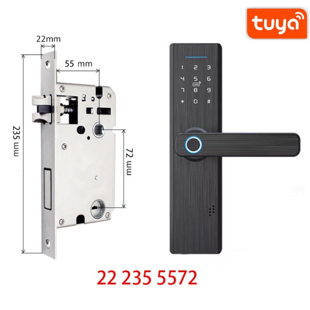 Tuya APP Smart Home Door Lock Fingerprint Lock Fechadura Eletronica WiFi Smart Lock Digital Lock Password RFID Unlock,Home Lock