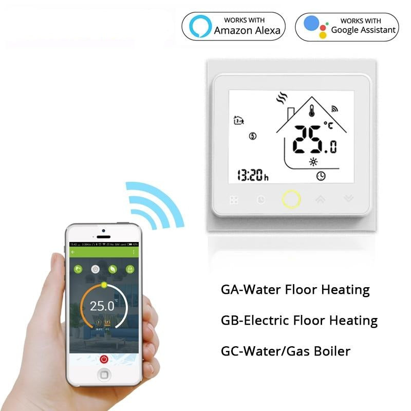 Smart WiFi Thermostat Temperature Controller Water Electric Warm Floor Heating Water Gas Boiler Works with Echo Google Home Tuya