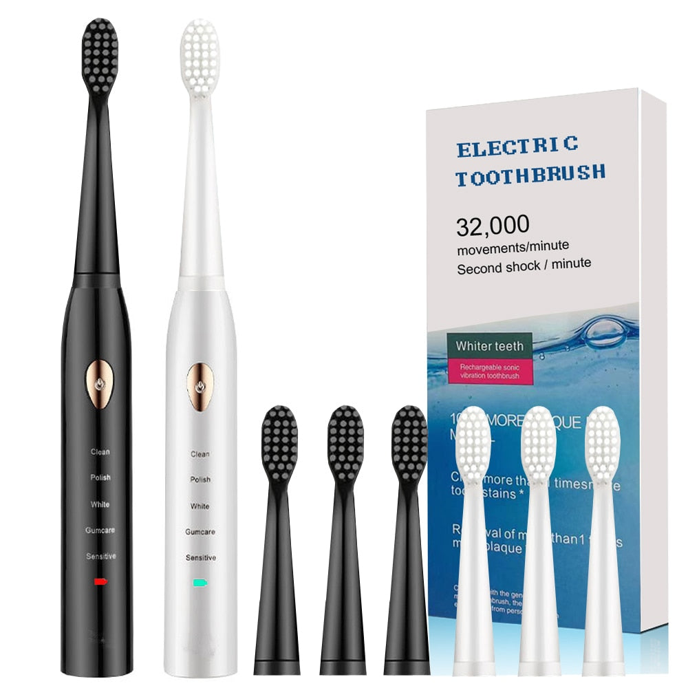 Super Sonic Electric Toothbrushes Timer Rechargeable