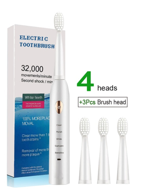 Super Sonic Electric Toothbrushes Timer Rechargeable