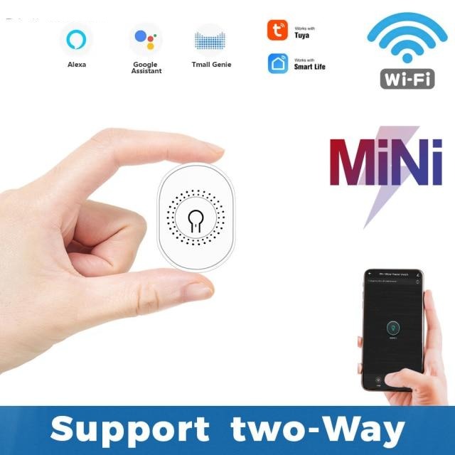 Tuya WiFi Smart Switch Light 16A Mini 2 Way Module DIY On Off Can Timing Control Wireless Breaker For Google Home Alexa