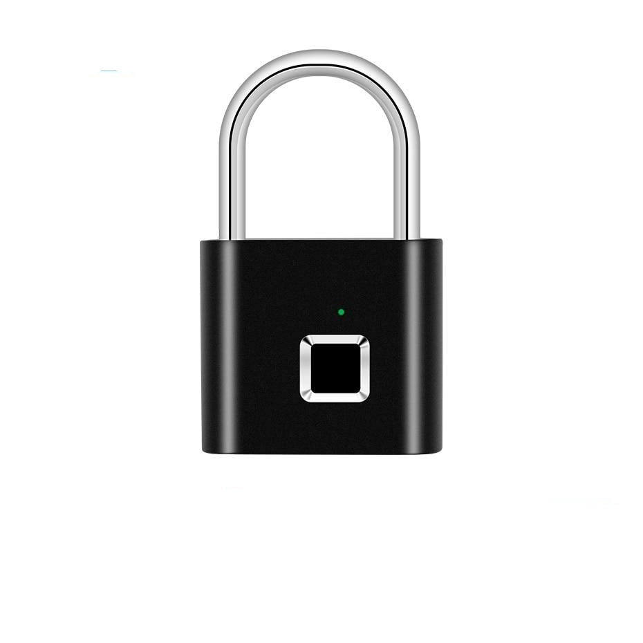Keyless USB Charging Fingerprint Lock Smart Padlock door lock 0.1sec Unlock Portable Anti-theft Fingerprint Padlock Zinc