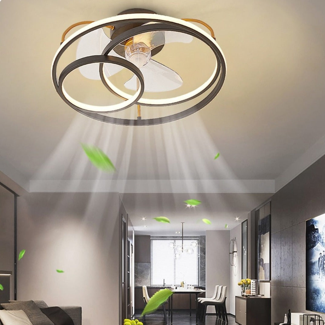 Minimalist Ceiling Fan with LED Lamp 220V