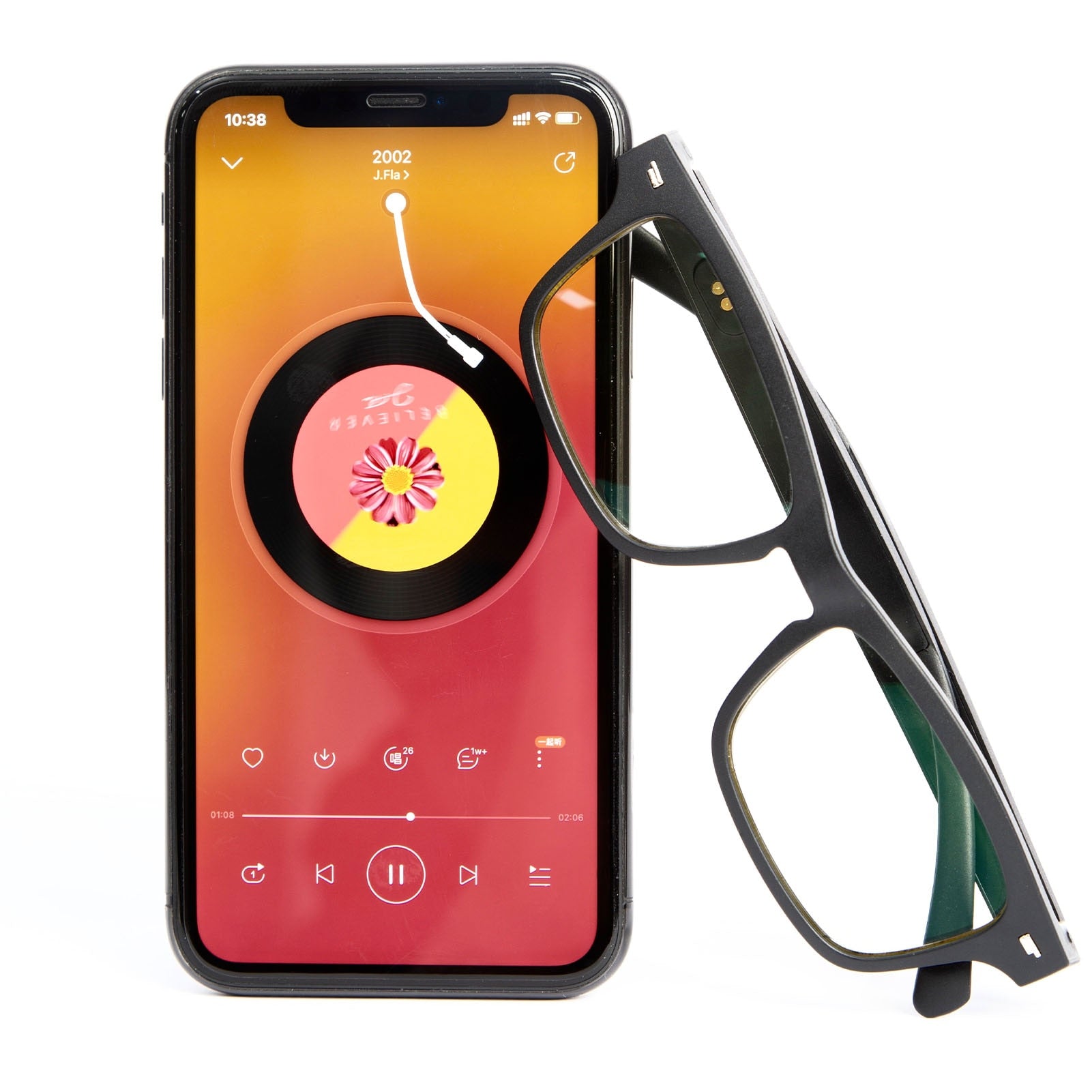 Bluetooth Smart Glasses support Calling Music Reacharge