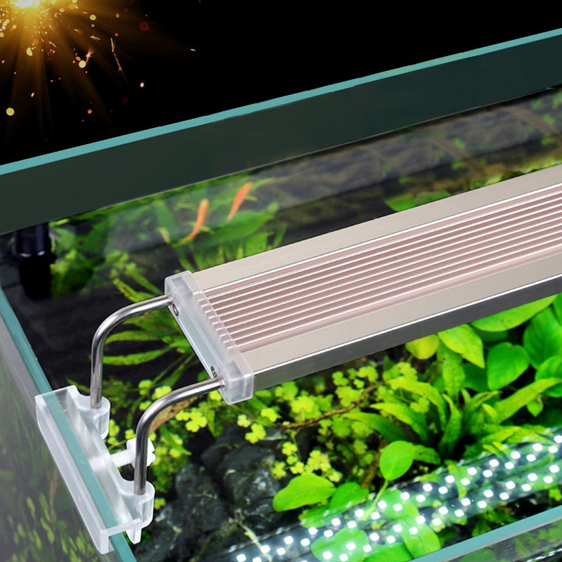 Aquarium LED Lighting Lamp Aquatic Plant Fish Tank LED Light Aquarium Light 5-24W 220V Ultra Slim Grow Lighting Lampe