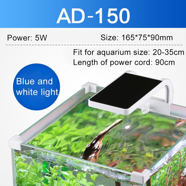 Aquarium LED Lighting Lamp Aquatic Plant Fish Tank LED Light Aquarium Light 5-24W 220V Ultra Slim Grow Lighting Lampe